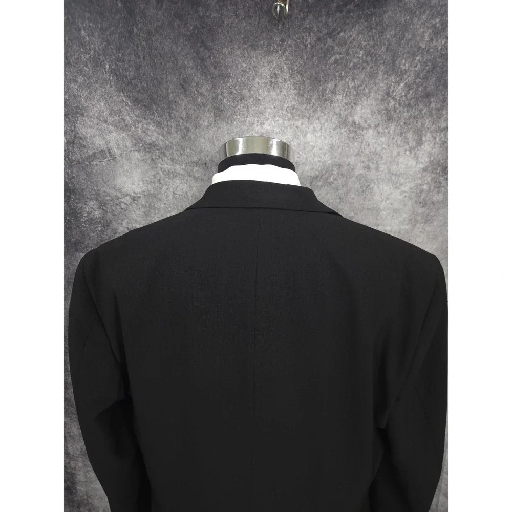 Stafford Blazer Jacket Men 44 L Black Sports Coat Business Wear 2 Buttons Vented